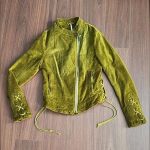 Free People Green Velvet Jacket